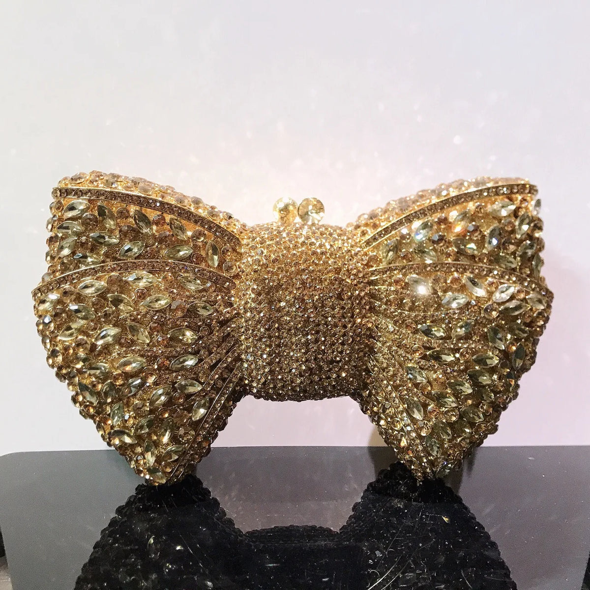Women's Luxury Rhinestone Bow Wedding Evening Clutch Bag