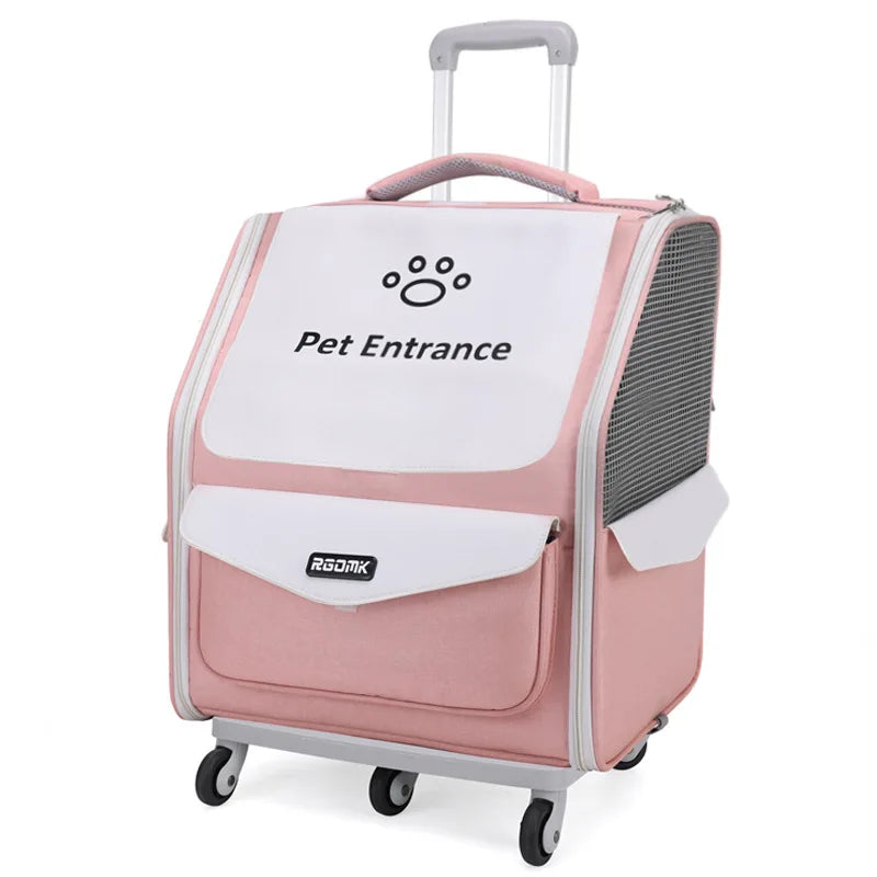 Breathable Foldable Pet Stroller Backpack Carrier for Cats Dogs