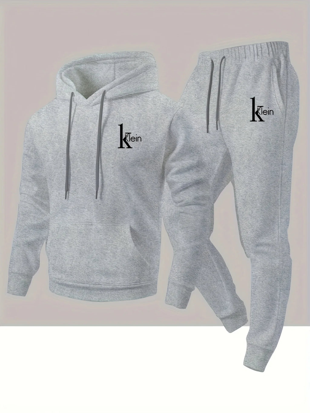 Men's Two-Piece Hooded Sweatshirt and Pants Set