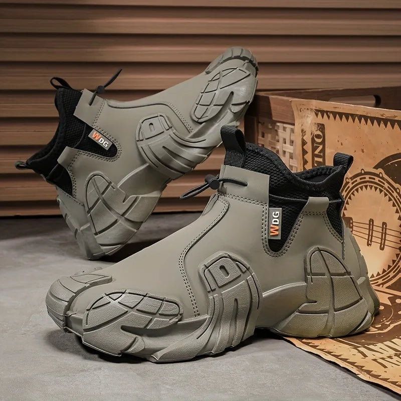 Men's High-Top Side-Zipper Work Casual Boots