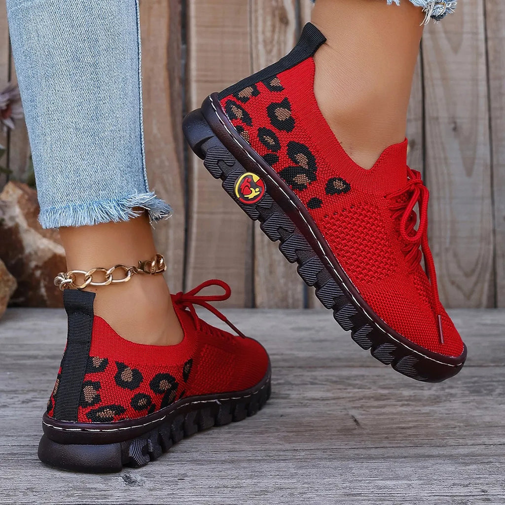 Women's Mesh Breathable Lace-Up Walking Sneakers A666