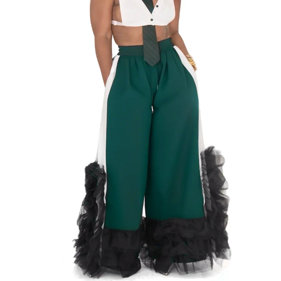 Women's Plus Size Dashiki High Waist Long Pants