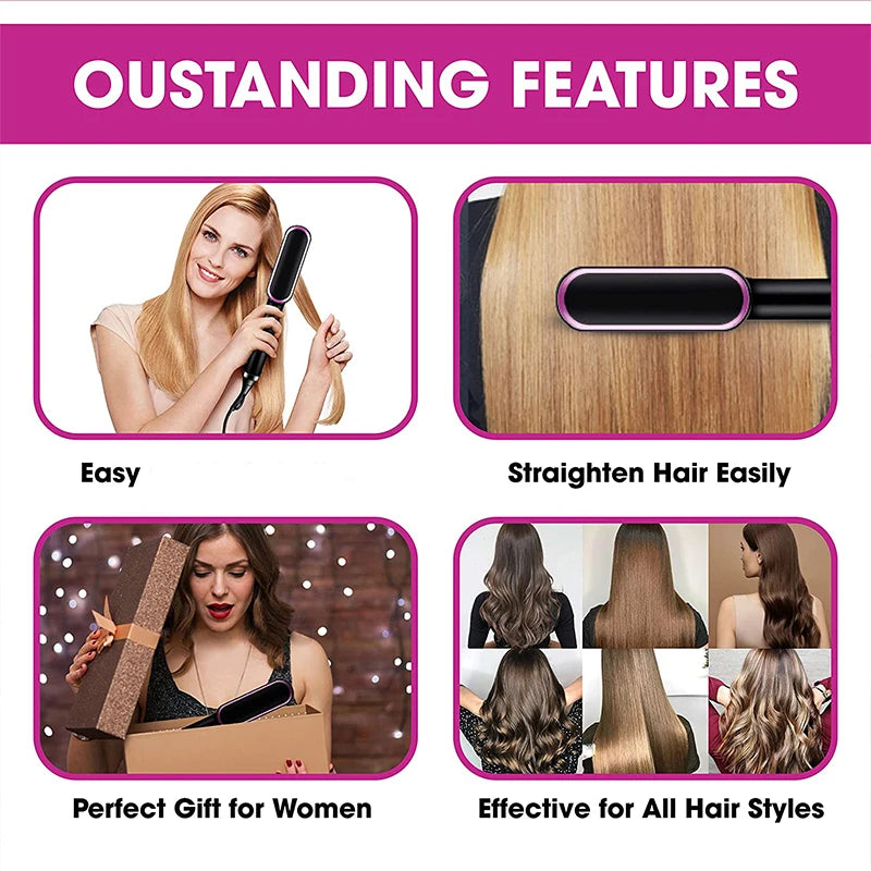 Dual-Purpose Heated Straightening and Curling Comb