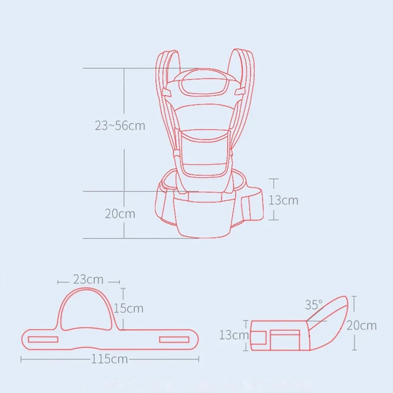 Ergonomic Newborn Baby Carrier Backpack
