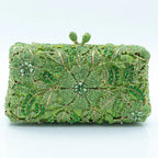 Women's Luxury Floral Rhinestone Evening Clutch Bag