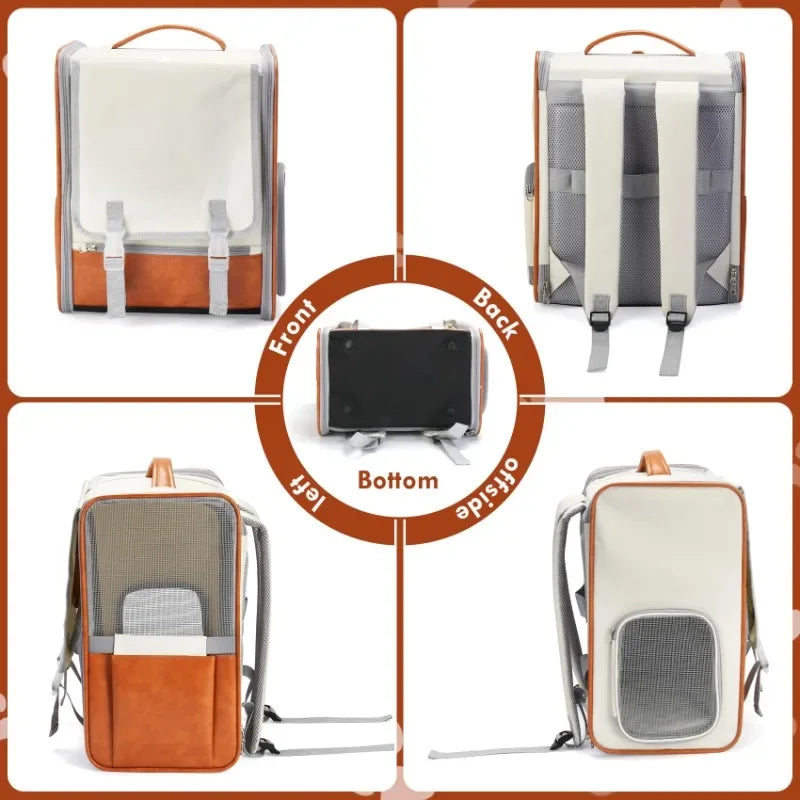 Large Capacity Breathable Pet Carrier Backpack for Cats Dogs