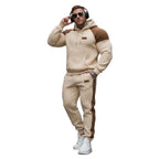 Men's Waffle Suede Hoodie and Joggers Two-Piece Set