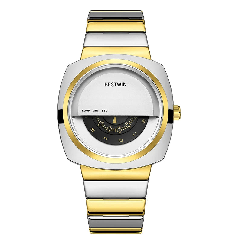 Men's Luxury Creative Stainless Steel Quartz Wristwatch
