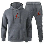 Men's Hooded Pullover and Jogger Pants Two-Piece Set