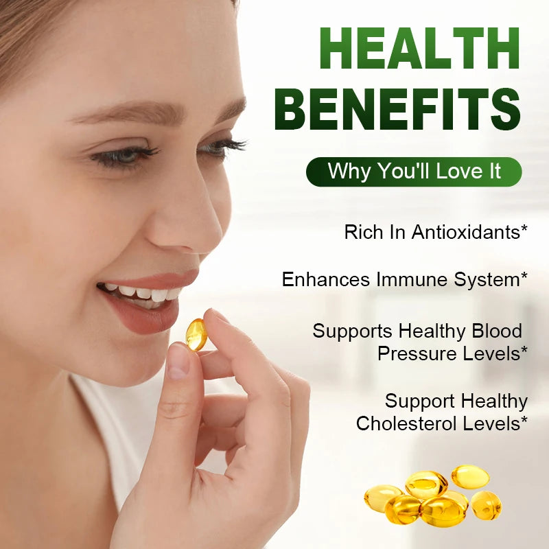 Odorless Garlic Heart and Cholesterol Support Capsules