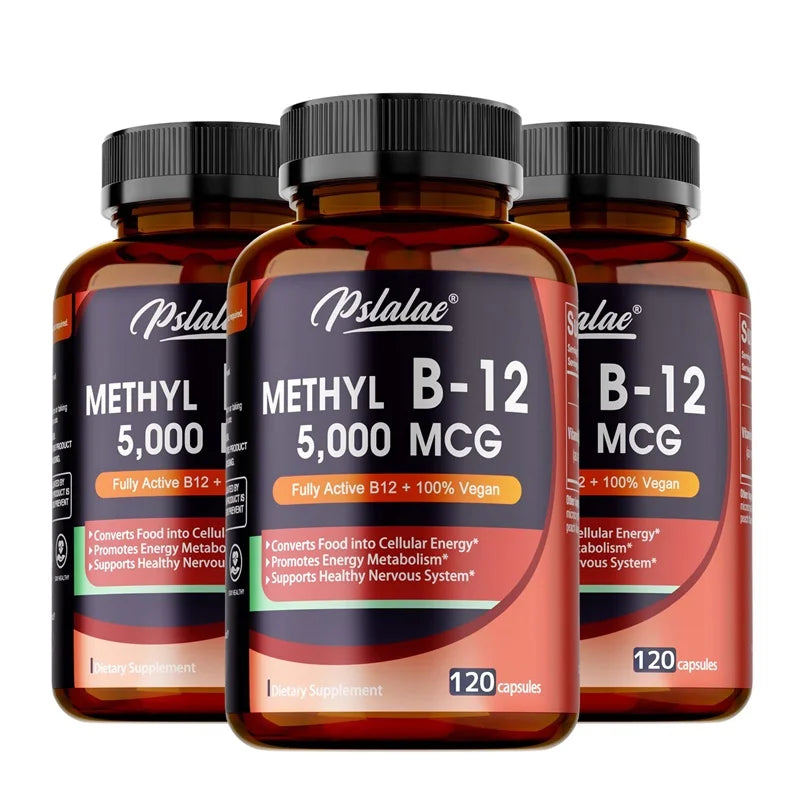 Vitamin B12 5000 mcg Energy and Brain Support Capsules