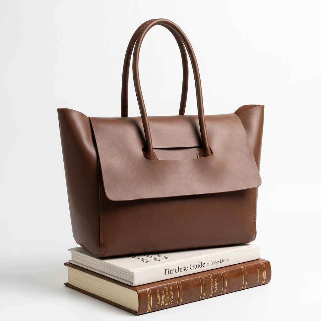 Women's Solid Color PU Leather Handbag Shoulder Tote Bag