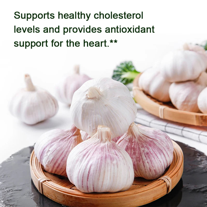 Odorless Garlic Heart and Cholesterol Support Capsules