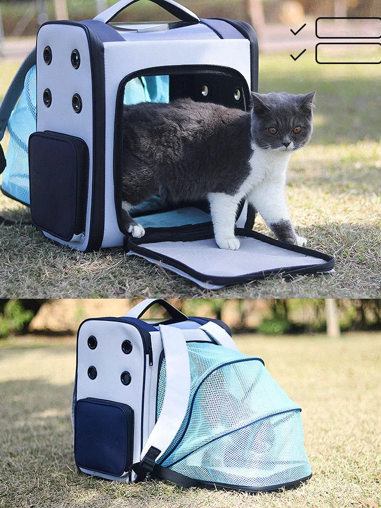 Expandable Capsule Pet Carrier Backpack for Cats Dogs