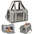Breathable Mesh Travel Pet Carrier Shoulder Bag for Cats Dogs