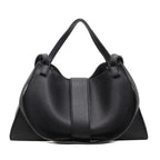 Women's Fashion Solid PU Leather Shoulder Tote Bag