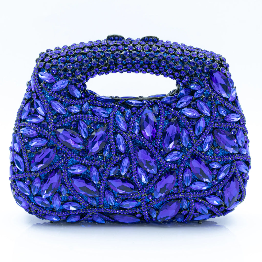 Women's Luxury Rhinestone Top Handle Evening Clutch Bag