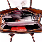 Women's Crocodile Pattern PU Leather Crossbody Tote Bag