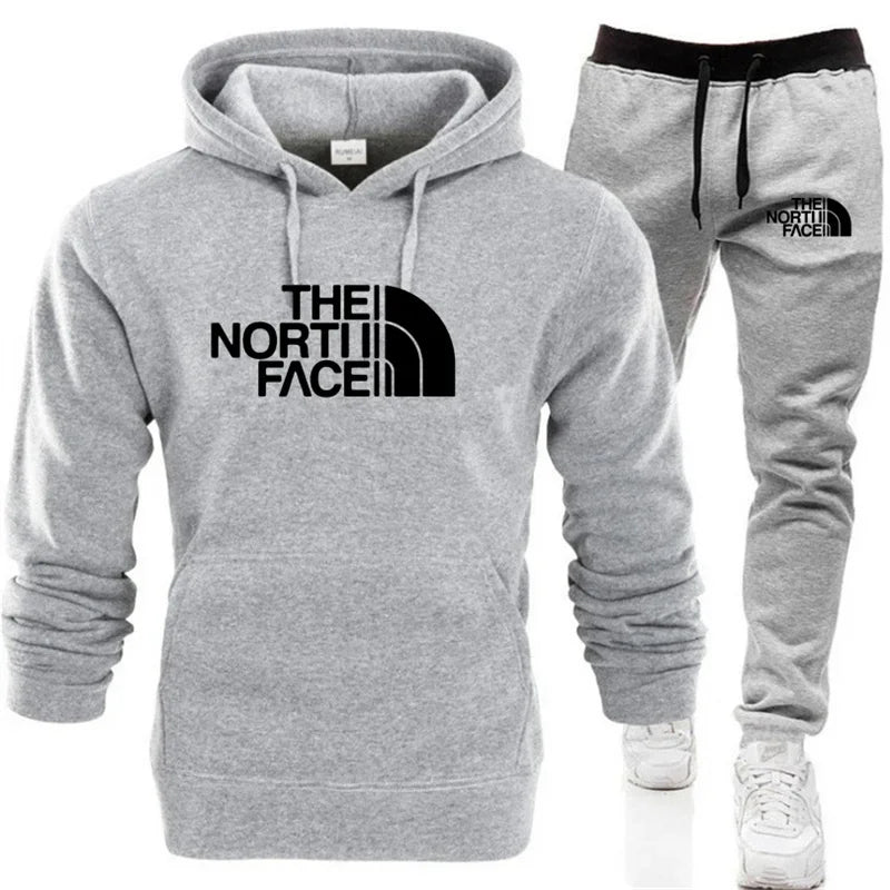 Men's Printed Hoodie and Pants Set