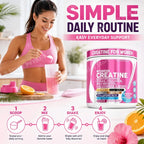 Women's Creatine Monohydrate BCAA Multi-Collagen Biotin Vitamin D3 Tropical Orange Powder