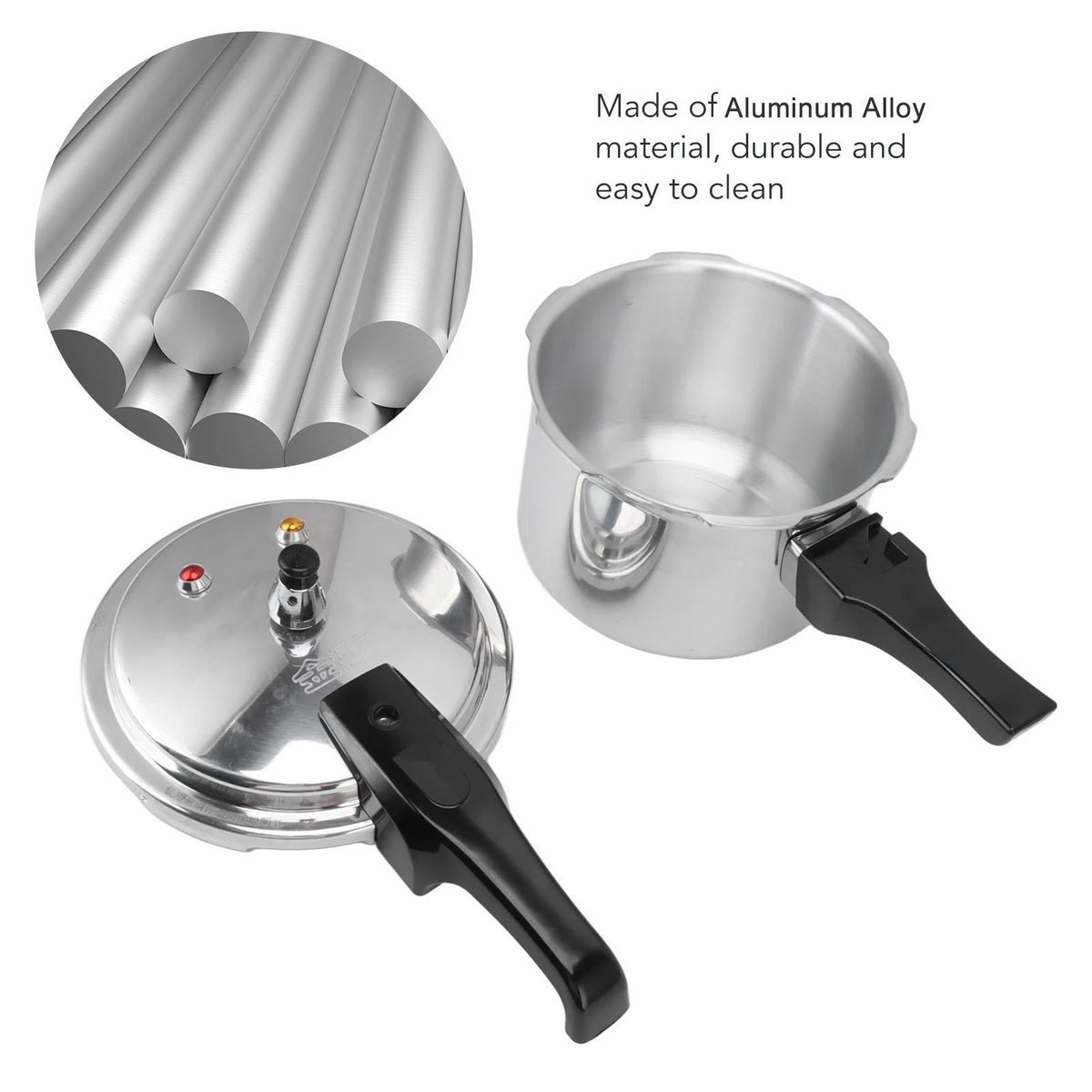 3.2-Quart Aluminum Alloy Pressure Cooker for Gas Stove
