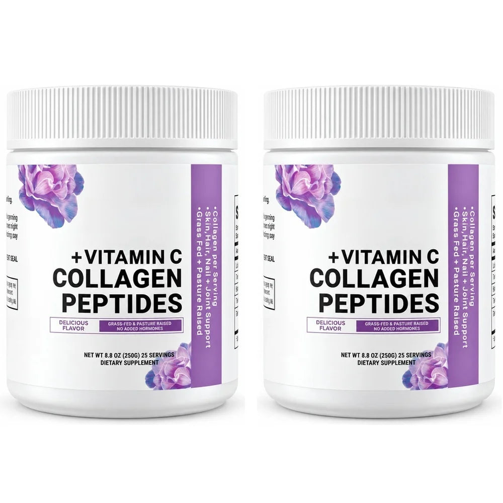 Collagen Peptides Powder Hyaluronic Acid Vitamin C Berry Flavor