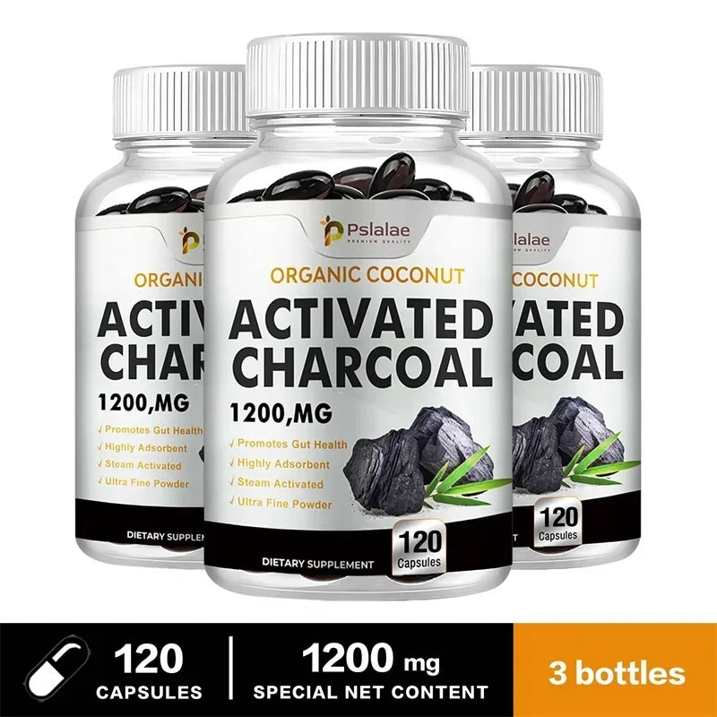 Activated Charcoal Capsules Digestive Bloating Relief