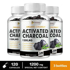 Activated Charcoal Capsules Digestive Bloating Relief