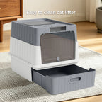 Draw-Out Fully Enclosed Pet Cat Litter Box with Shovel