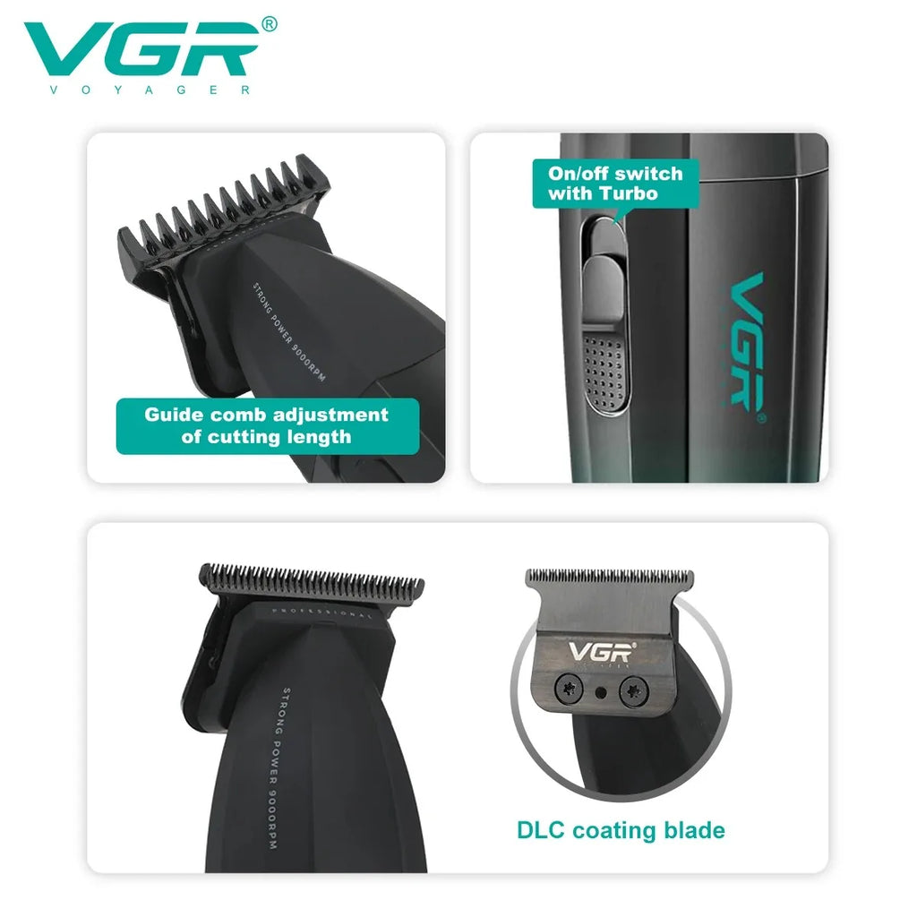 Men Professional Cordless Hair Clipper Rechargeable Trimmer Set