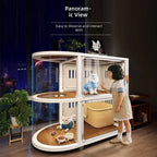 Panoramic Multi-Level Cat Cabinet House Enclosure for Cats