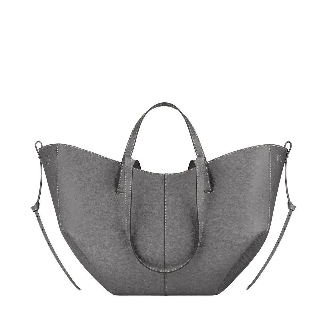 Women's Solid Color Genuine Leather Handbag Shoulder Tote Bag