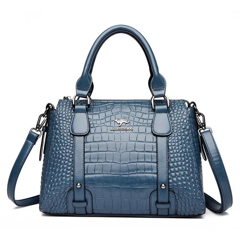 Women's Solid Color Soft PU Leather Shoulder Crossbody Bag