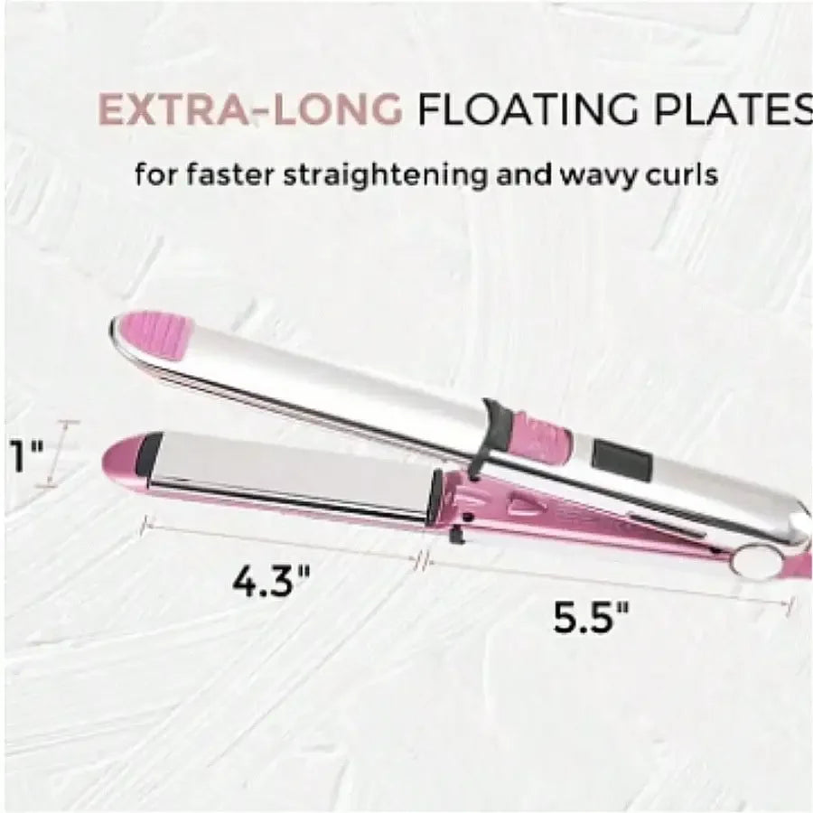 2-in-1 Ceramic Ionic Hair Straightener and Curler