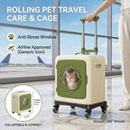 Collapsible Pet Trolley Travel Carrier for Cats Dogs