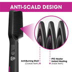 Dual-Purpose Heated Straightening and Curling Comb