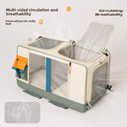 Portable Travel Pet Trolley Carrier Backpack for Cats Dogs
