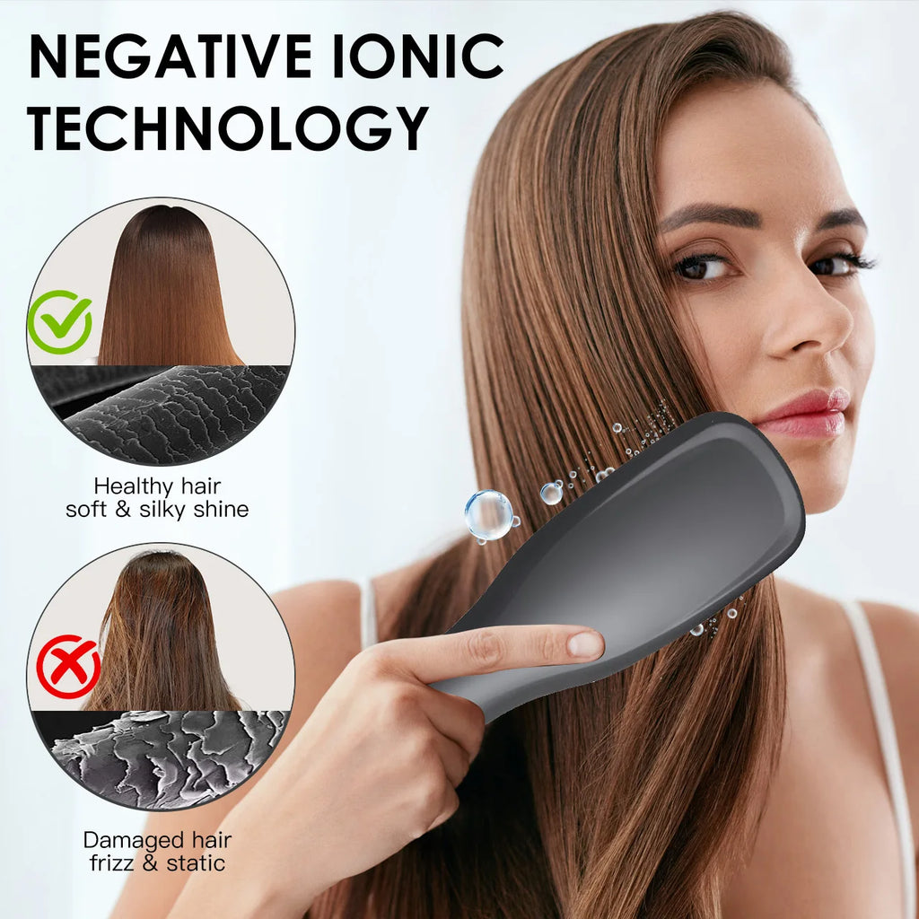 Electric Hot Air Comb and Anion Hair Straightening Brush