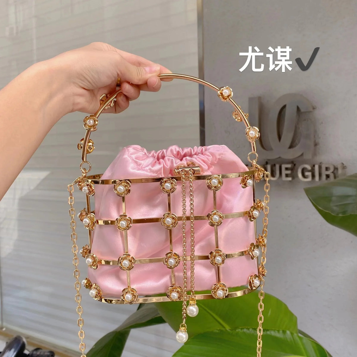 Women's Luxury Hollow Out Rhinestone Evening Clutch Bag