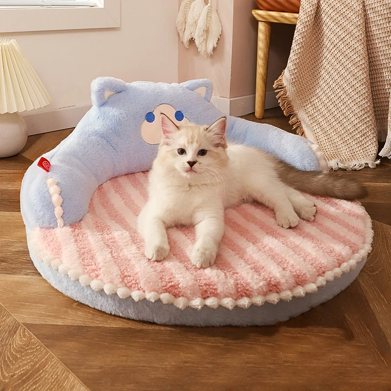 20.5 Inch Plush Pet Bed Cushion Mat for Cats Dogs