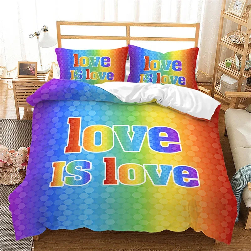 Rainbow Pride Duvet Cover Set with Pillowcases
