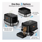 XXL Stainless Steel Enclosed Cat Litter Box with Lid & Scoop – High-Sided Anti-Splash Extra Large Litter House with Step Stool, Front & Top Entry (Black)