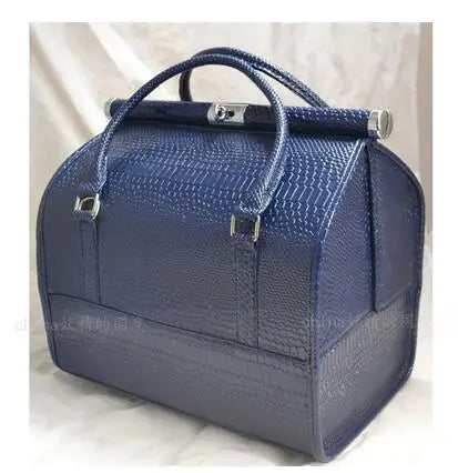 PU Leather Makeup Bag Organizer Box Cosmetic Case