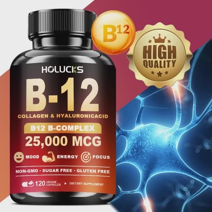 Vitamin B12 Complex Supplement for Brain Heart Energy Support