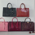 Women's Solid Color PU Leather Shoulder Tote Bag