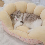 Warm Fluffy Plush Basket House Bed for Cats Dogs