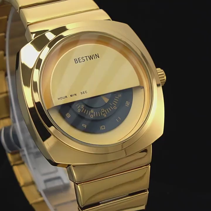 Men's Luxury Creative Stainless Steel Quartz Wristwatch