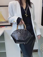 Women's Shell Bamboo Handle Handbag