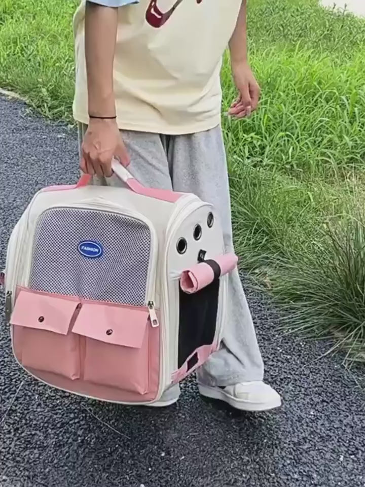 Large Capacity Pet Backpack Carrier for Cats Dogs