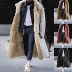 Men's Thickened Faux Fur Long Winter Overcoat Jacket